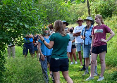 guide and group on the trail
