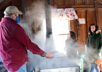 making maple syrup